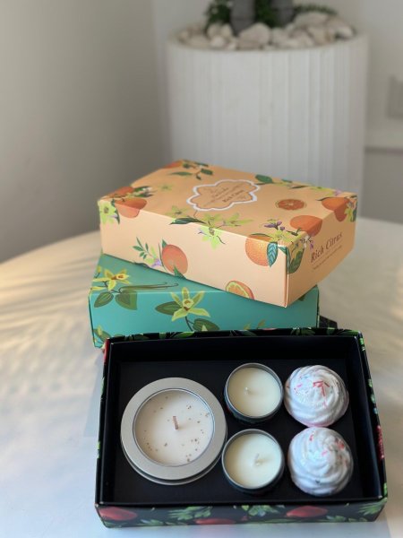 شمع طقم معطر مع صابونه